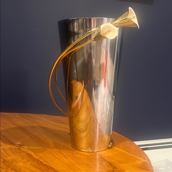 Michael Aram Silver Vase with Gold and Cream Accents